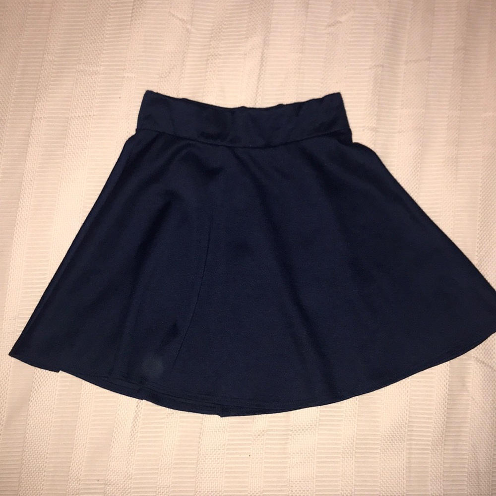Navy Blue Skater Skirt